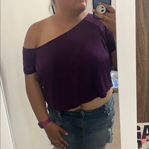 Off shoulder crop top